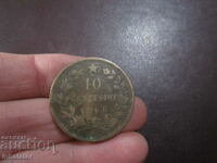 1866 year 10 centesimi letter - H - Italy