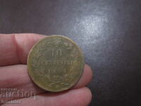 1894 year 10 centesimi letter - BI - Italy