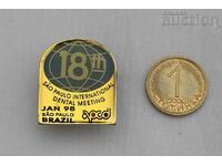 DENTAL MEDICINE BRAZIL 1998 LOGO BADGE PIN