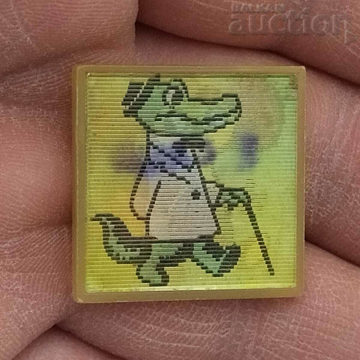 CHEBURASHA CROCODILE GENE ANIMATION USSR STEREO 3D BADGE - 6 CHEBURASHA CROCODILE GENE ANIMATION USSR STEREO 3D BADGE - 6