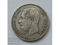 5 франка сребро Белгия 1873 сребърна монета #173