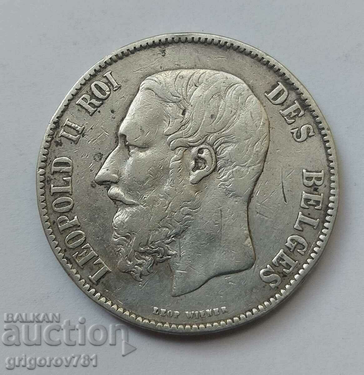 Moneda de argint 5 Franci Belgia 1873 #174