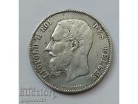 5 франка сребро Белгия 1873 сребърна монета #174