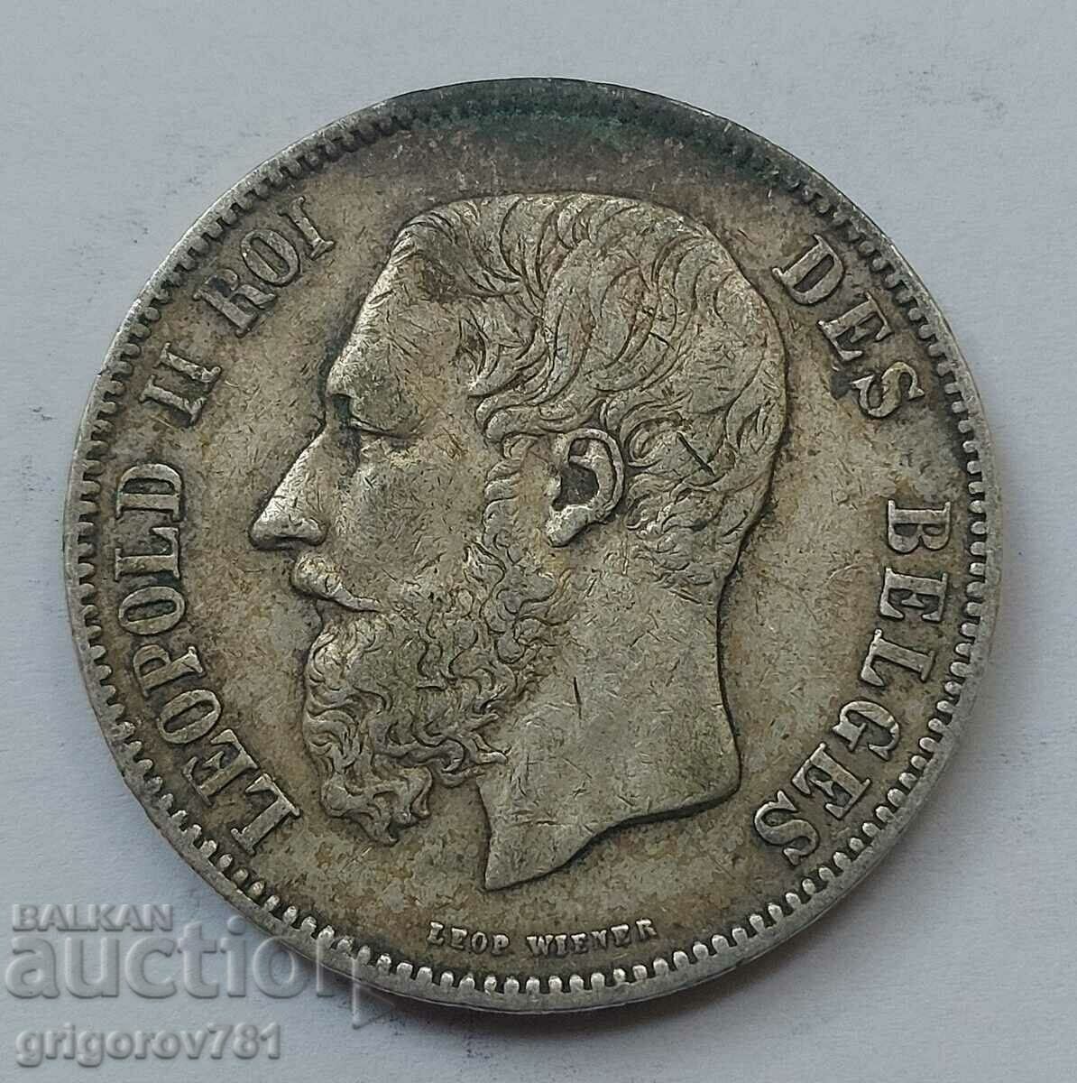 5 Francs Silver Belgium 1873 Silver Coin #176