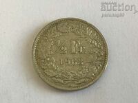 Швейцария 1/2 франк 1963 година (2)