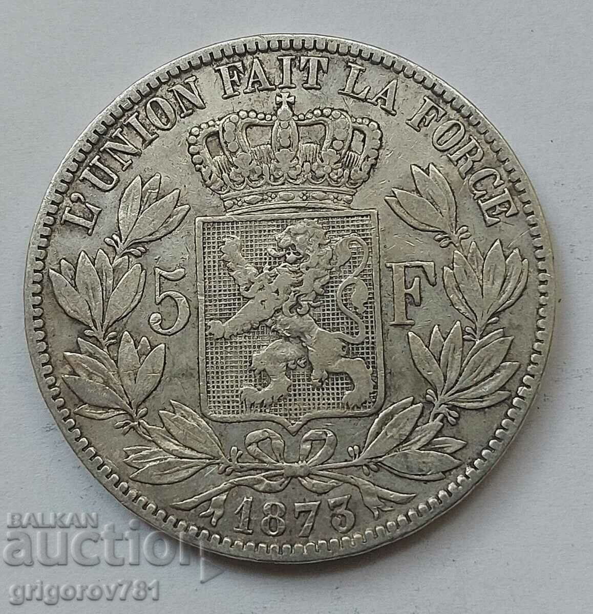 Ασημένιο 5 Φράγκα Βέλγιο 1873 Ασημένιο νόμισμα #177 με τιμή € 34.26 | 67.01 BGN Ασημένιο 5 Φράγκα Βέλγιο 1873 Ασημένιο νόμισμα #177 με τιμή € 34.26 | 67.01 BGN