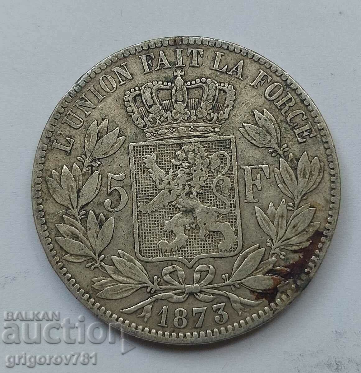 Moneda de argint 5 Franci Belgia 1873 #178 cu preț € 34.26 | 67.01 BGN
