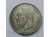 Moneda de argint 5 Franci Belgia 1873 #178