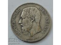 5 франка сребро Белгия 1873 сребърна монета #179