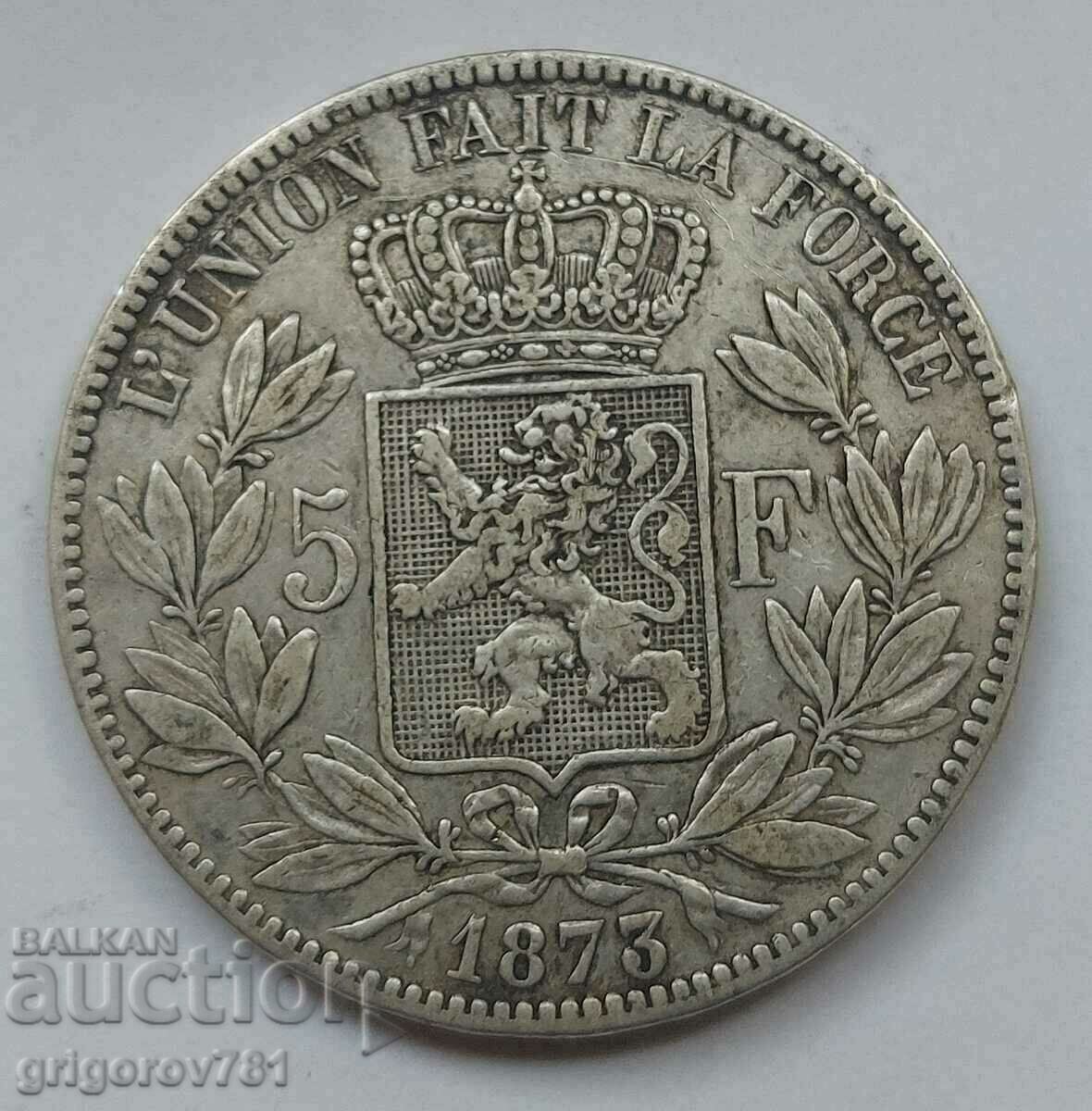 Ασημένιο 5 Φράγκα Βέλγιο 1873 Ασημένιο νόμισμα #181 με τιμή € 34.26 | 67.01 BGN Ασημένιο 5 Φράγκα Βέλγιο 1873 Ασημένιο νόμισμα #181 με τιμή € 34.26 | 67.01 BGN