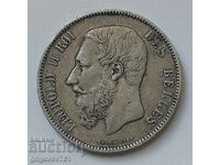 Moneda de argint 5 Franci Belgia 1873 #182