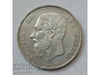 Ασημένιο 5 Φράγκα Βέλγιο 1876 Ασημένιο νόμισμα #186