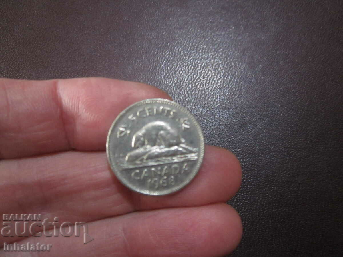 Canada 5 cents 1968 Beaver