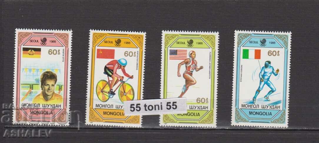 1989 медалисти от летните олим. игри, Сеул,  4v.** Монголия