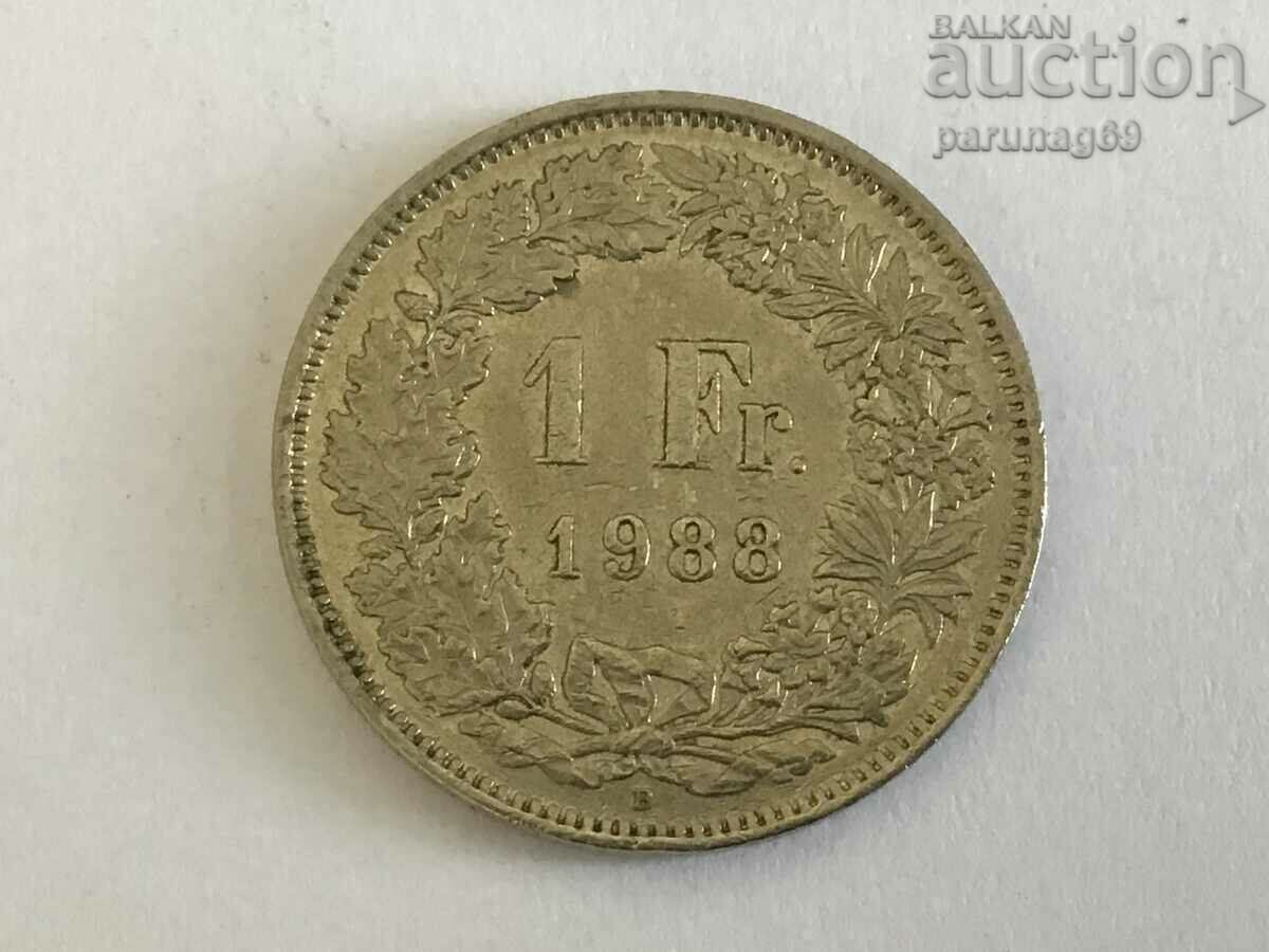 Switzerland 1 franc 1988
