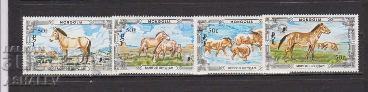1986. Fauna. Cai sălbatici 4.** Mongolia.