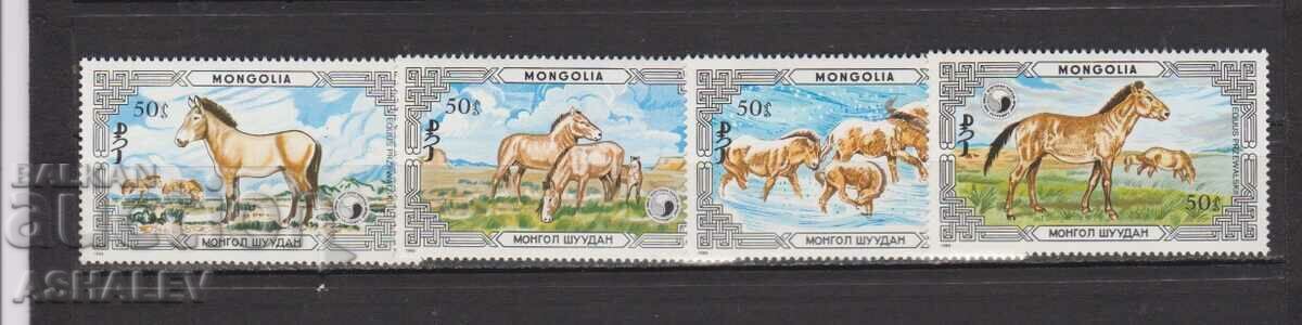 1986. Fauna. Wild horses 4st.** Mongolia.