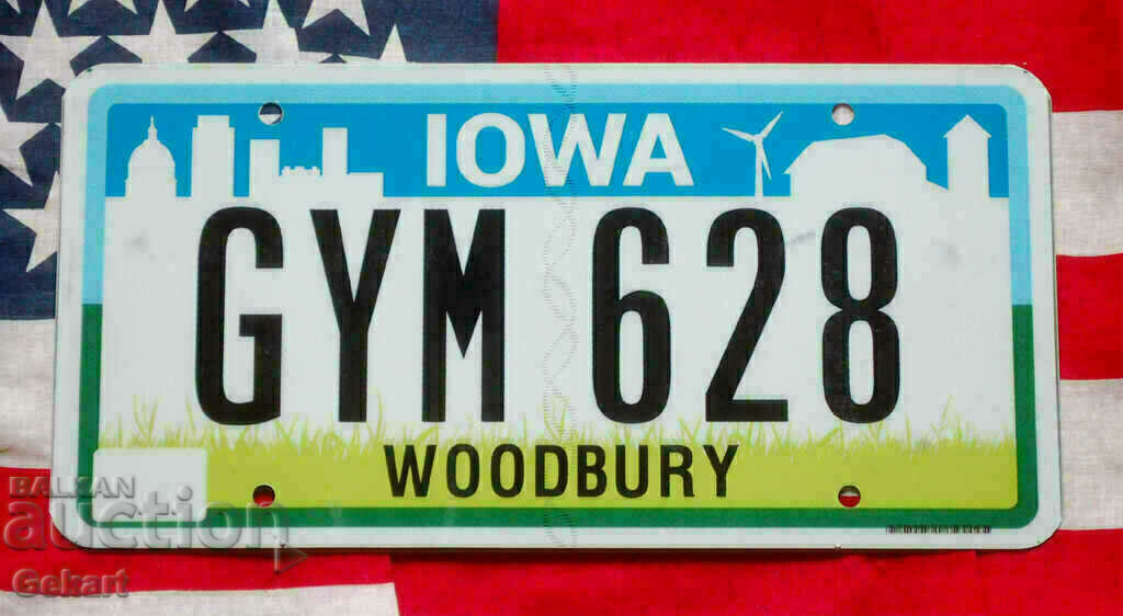 American license plate Plate IOWA USA