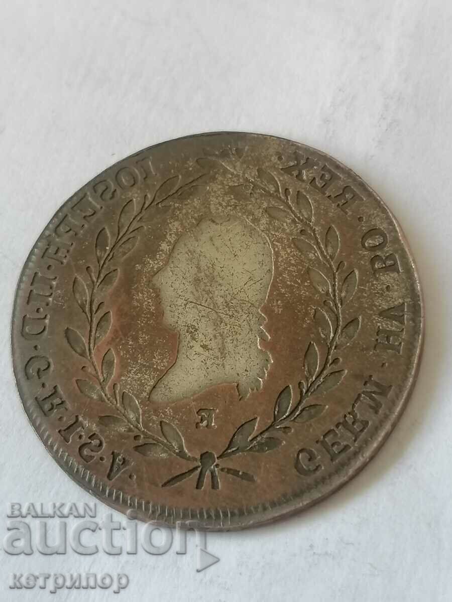 20 Kreuzer Austro-Hungarian curiosity rare. with price 85.00 BGN | € 43.46 20 Kreuzer Austro-Hungarian curiosity rare. with price 85.00 BGN | € 43.46