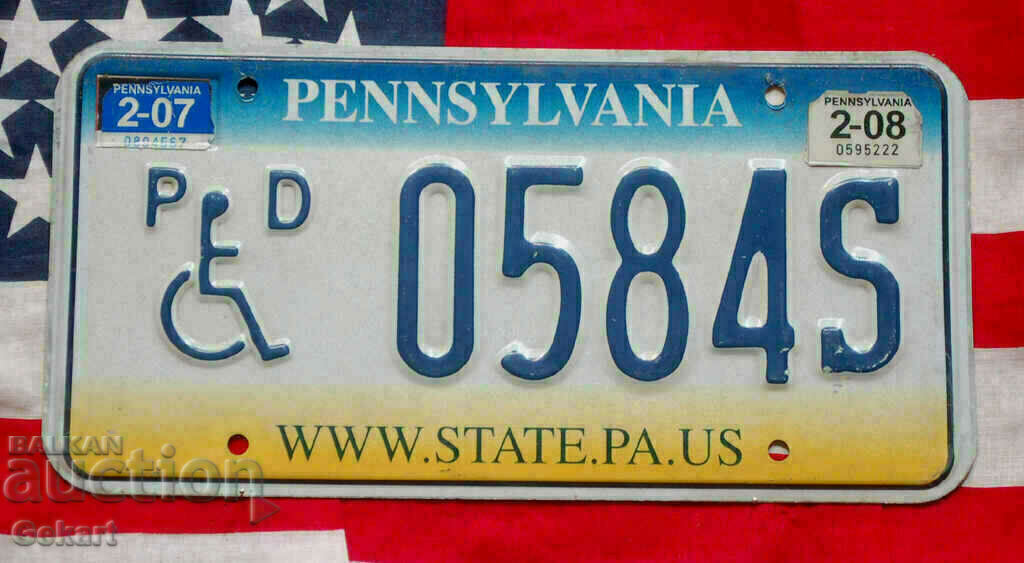 Американски регистрационен номер Табела PENNSYLVANIA