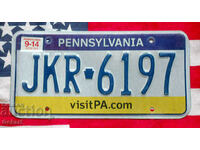 US license plate Plate PENNSYLVANIA