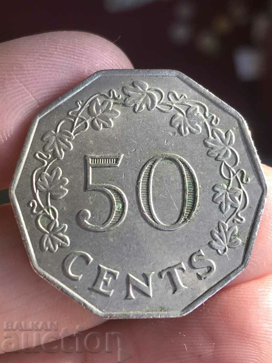 Малта 50 цента 1972