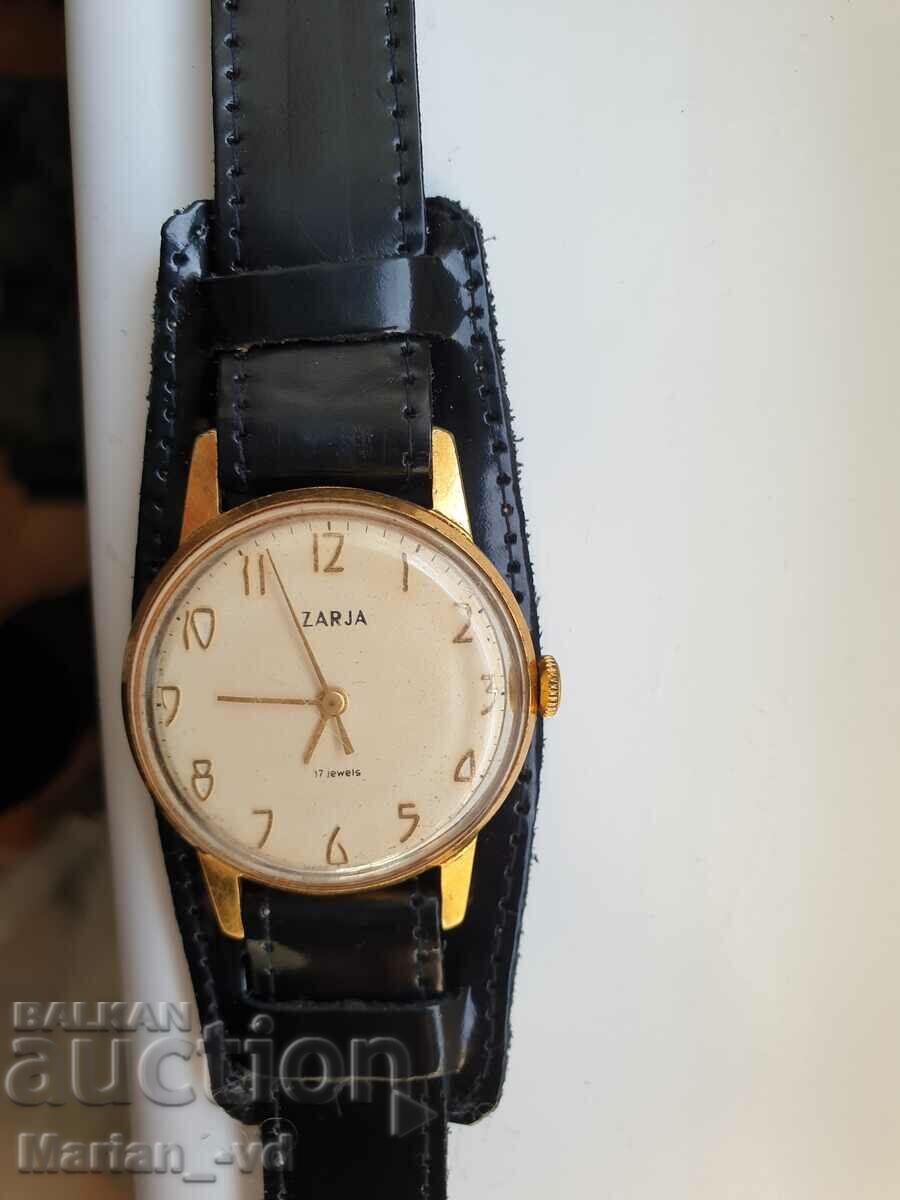 Ceas barbatesc placat cu aur Zaria 17 bijuterii - 5 Ceas barbatesc placat cu aur Zaria 17 bijuterii - 5