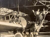 Avion Junkers Aeroportul Bozhurishte 1925 fotografie veche