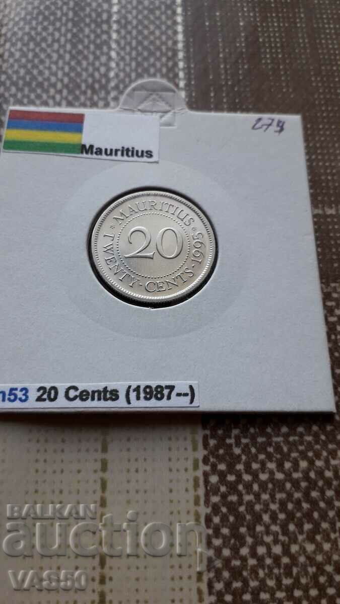 274. MAURITIUS-20c. 1995