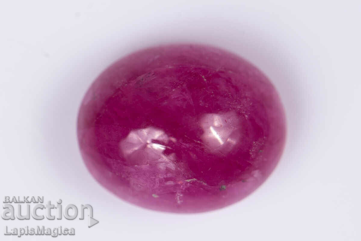 Ruby 3,80ct Oval Cabochon Heat Only