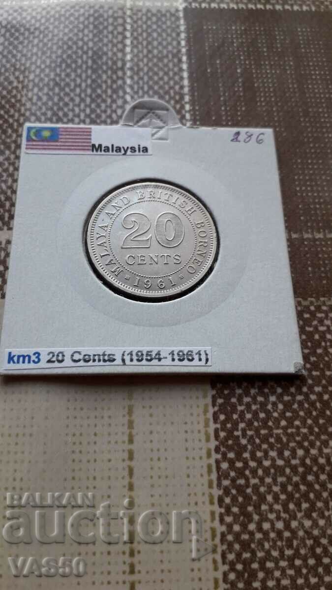 286. MALAYSIA-20c. 1962