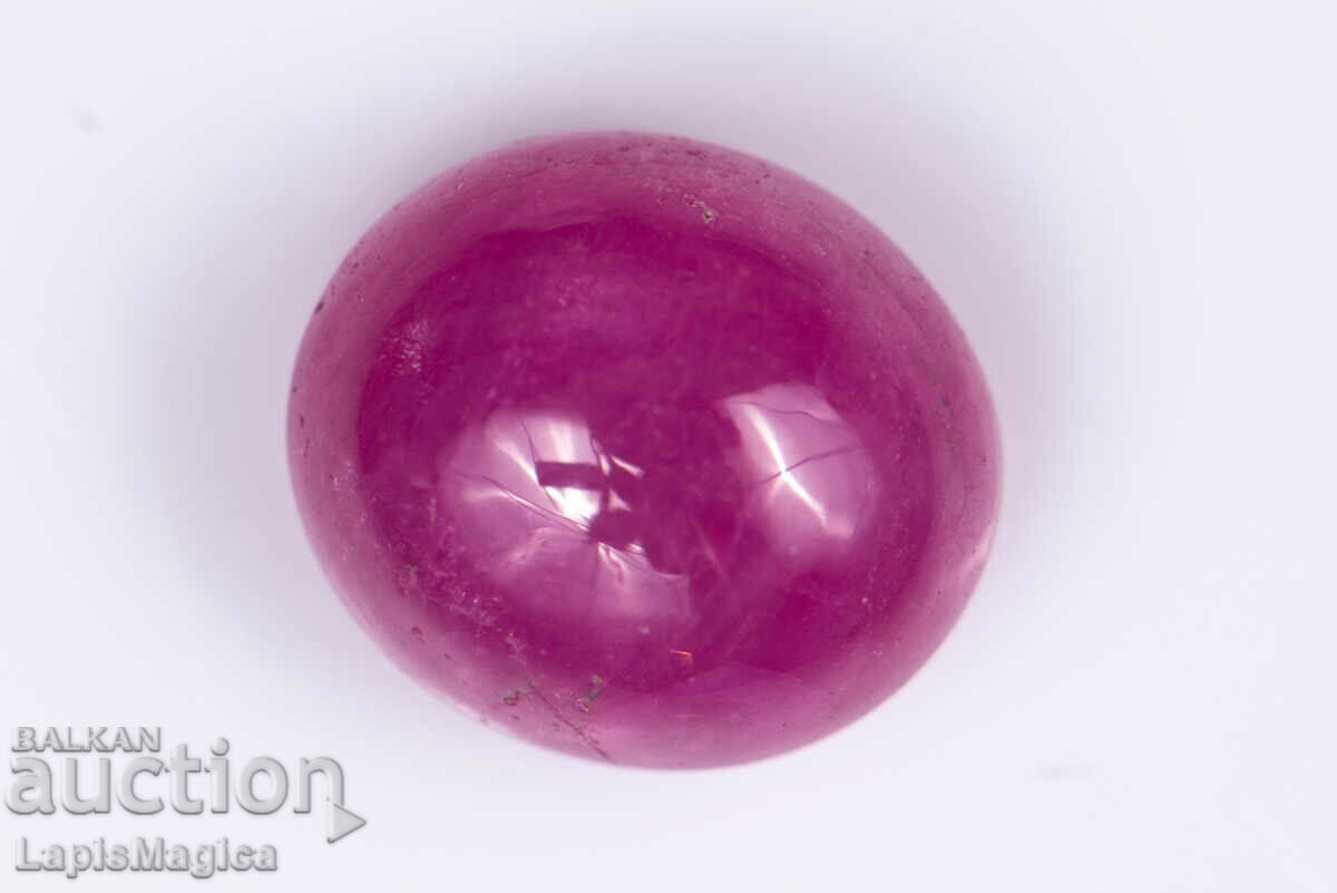 Ruby 2.50ct oval cabochon heat only
