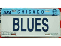 Metal Sign CHICAGO BLUES USA