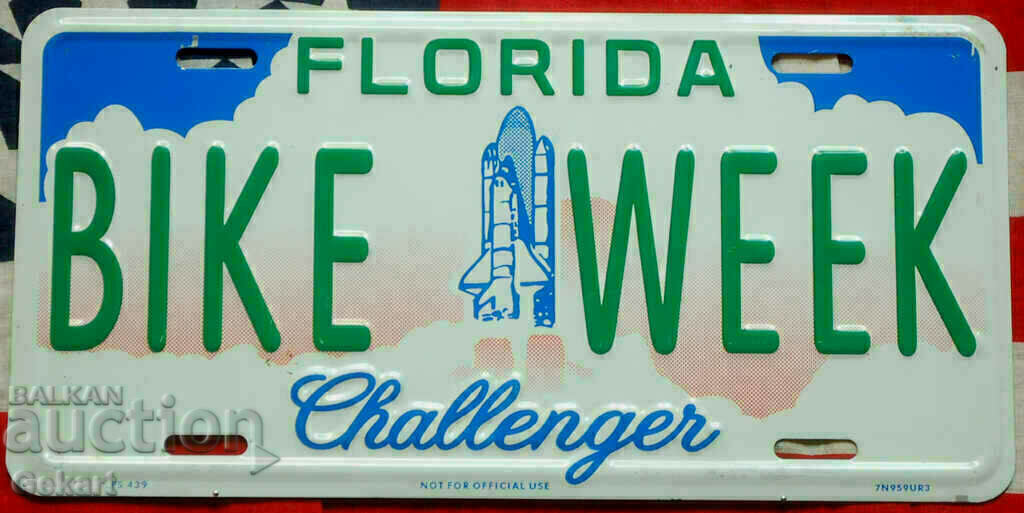 Placă metalică FLORIDA BIKE WEEK Challenger SUA