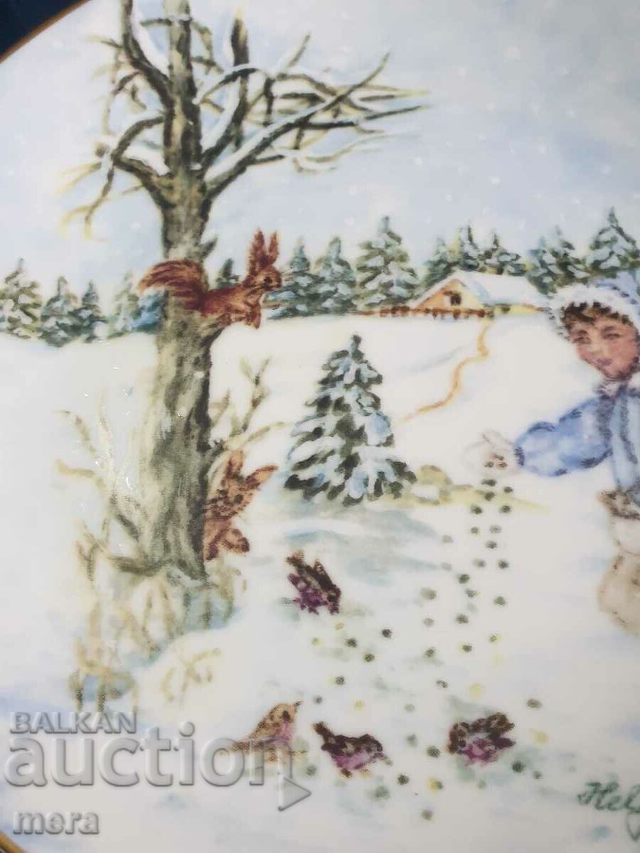 Delivery of Hand painted designer porcelain wall plate