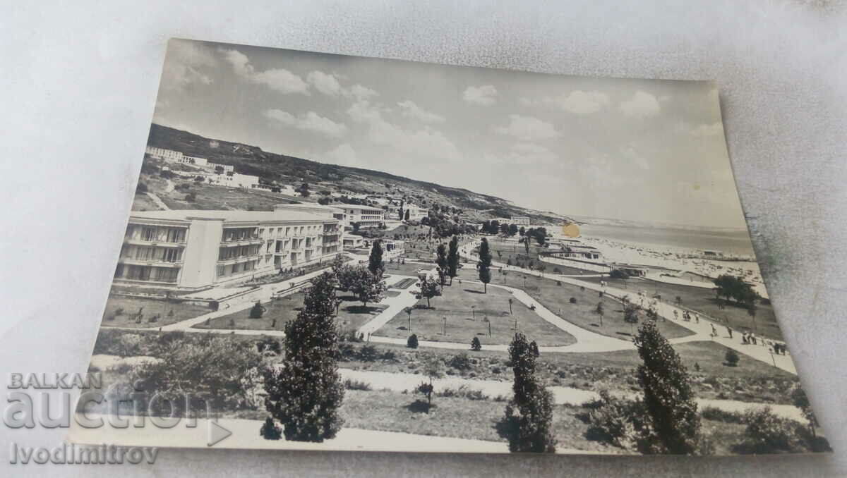 Postcard Golden sands General view 1960