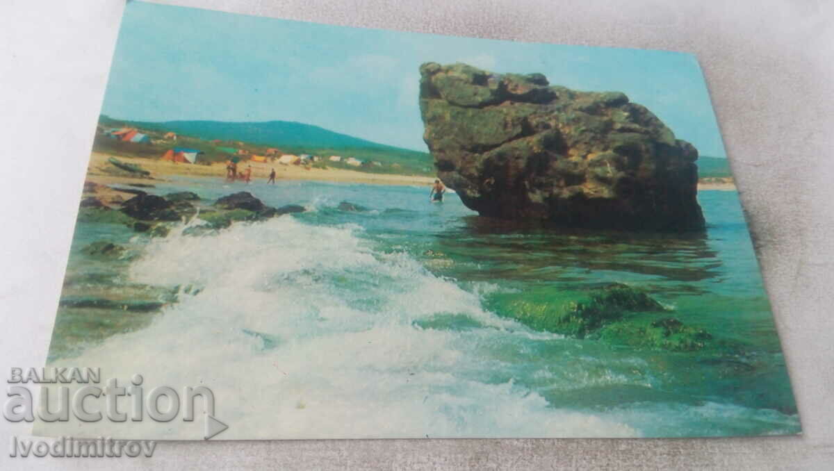 Пощенска картичка Созопол Къмпинг Веселие 1978