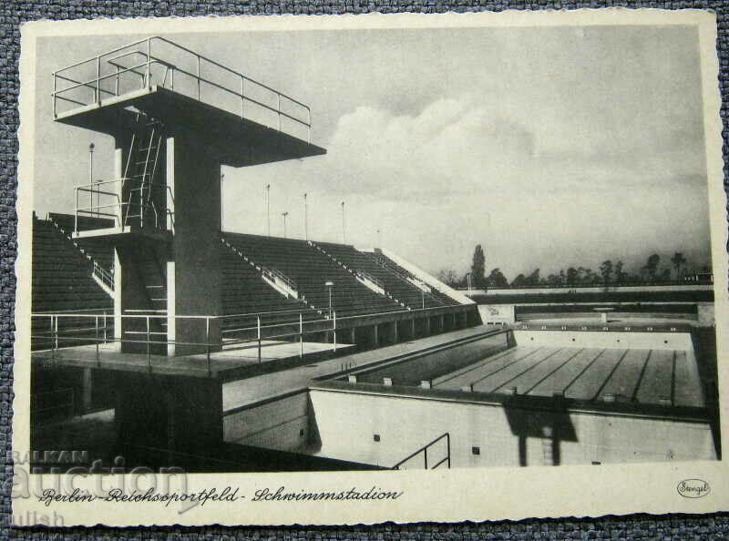 Jocurile Olimpice Berlin 1936 carte poștală stadion Stengel #3