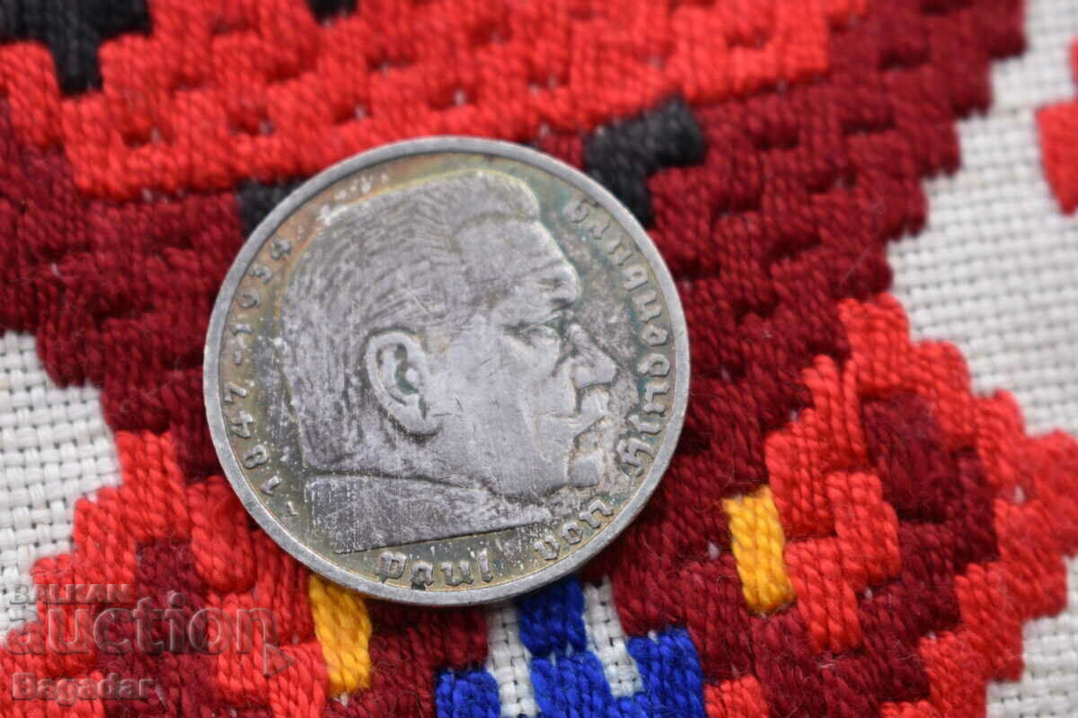 Монета 5 марки 1936 с цена 28.00 лв. | € 14.32 Монета 5 марки 1936 с цена 28.00 лв. | € 14.32