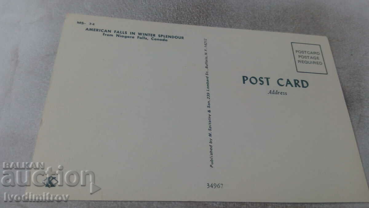 Postcard American Falls in Winter Splendor with price 0.85 BGN | € 0.43