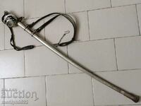 Italian officer's saber with hilt, carrier, lanyard, broadsword