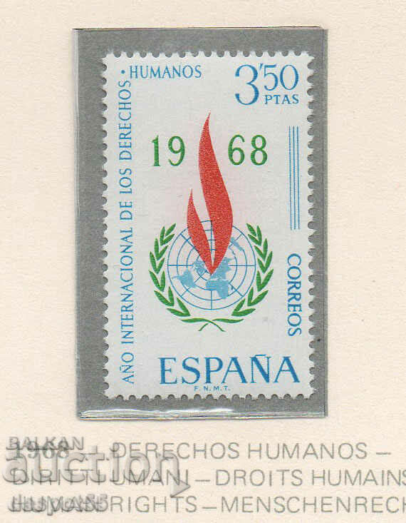 1968. Ισπανία. Διεθνές Έτος Ανθρωπίνων Δικαιωμάτων.