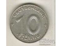 GDR 10 pfennig 1952 E