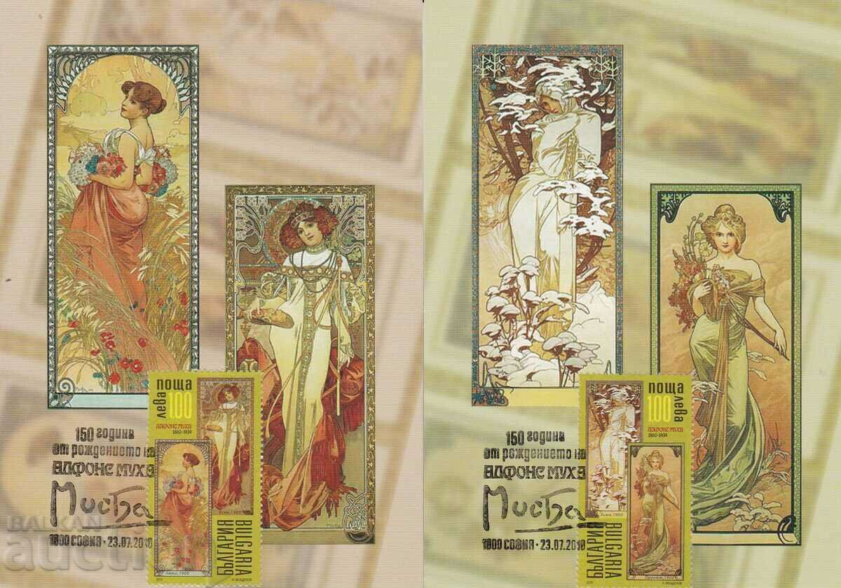 Carduri maxim 2010 Bloc Alphonse Mucha Nr. 4944 - 45