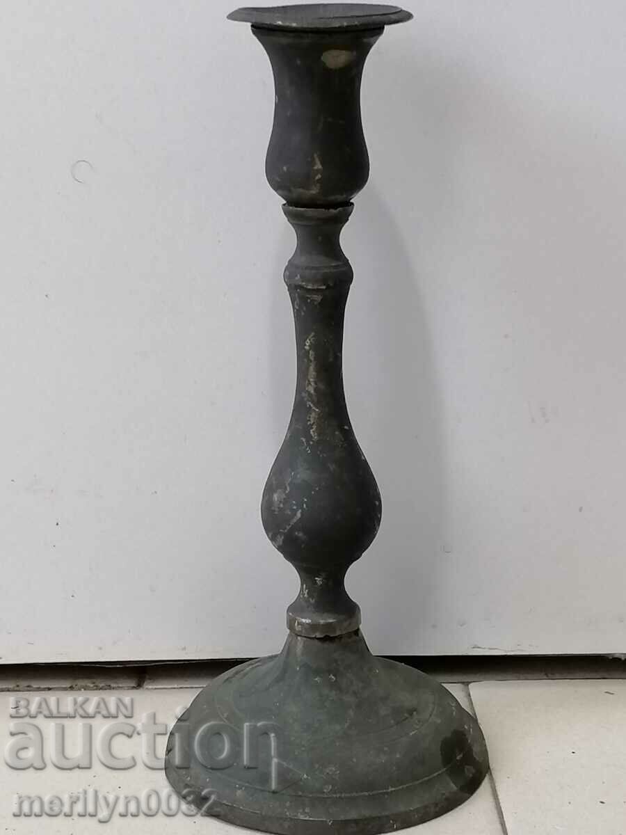 An old brass candlestick with price 48.00 BGN | € 24.54