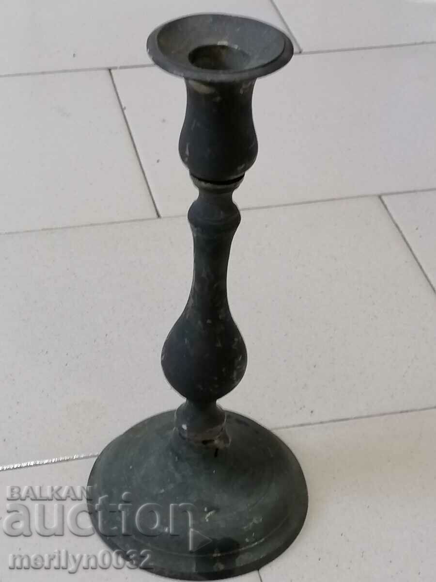 An old brass candlestick - 6