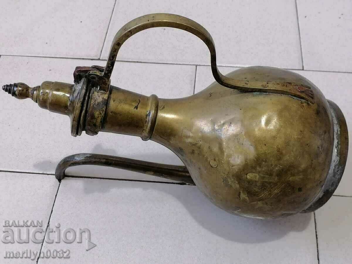 Παλιό αναγεννησιακό χάλκινο δοχείο Ibrik Gyum Kettle - 6