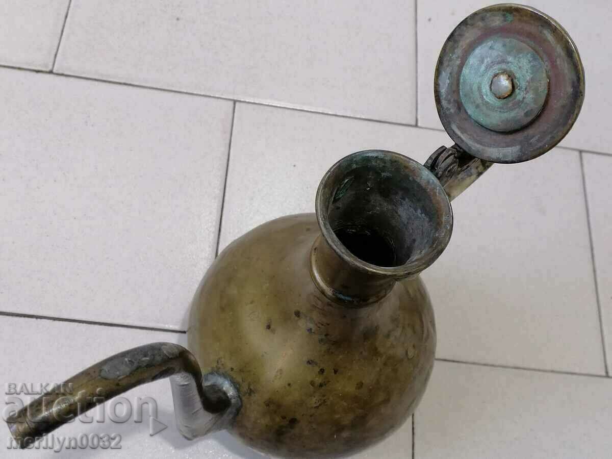 Παλιό αναγεννησιακό χάλκινο δοχείο Ibrik Gyum Kettle - 7