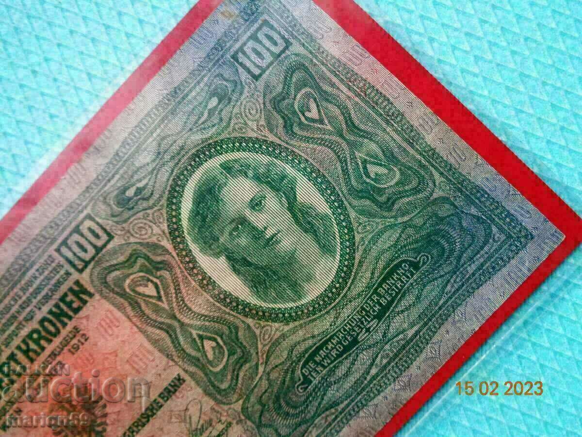 Auction 100 crowns - 1912 - Excellent 6+++ Auction 100 crowns - 1912 - Excellent 6+++