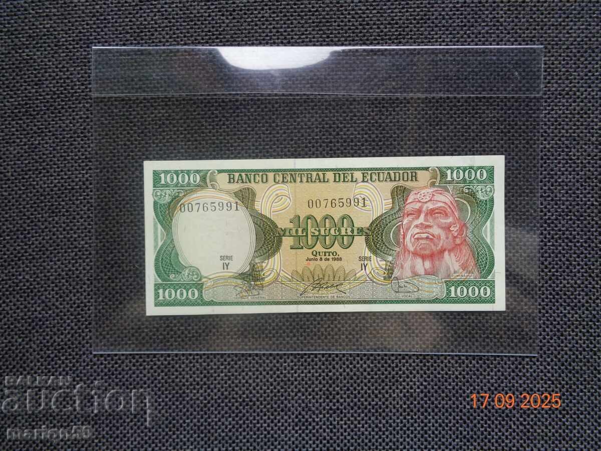 oz - 1000 sucre Ecuador 1988